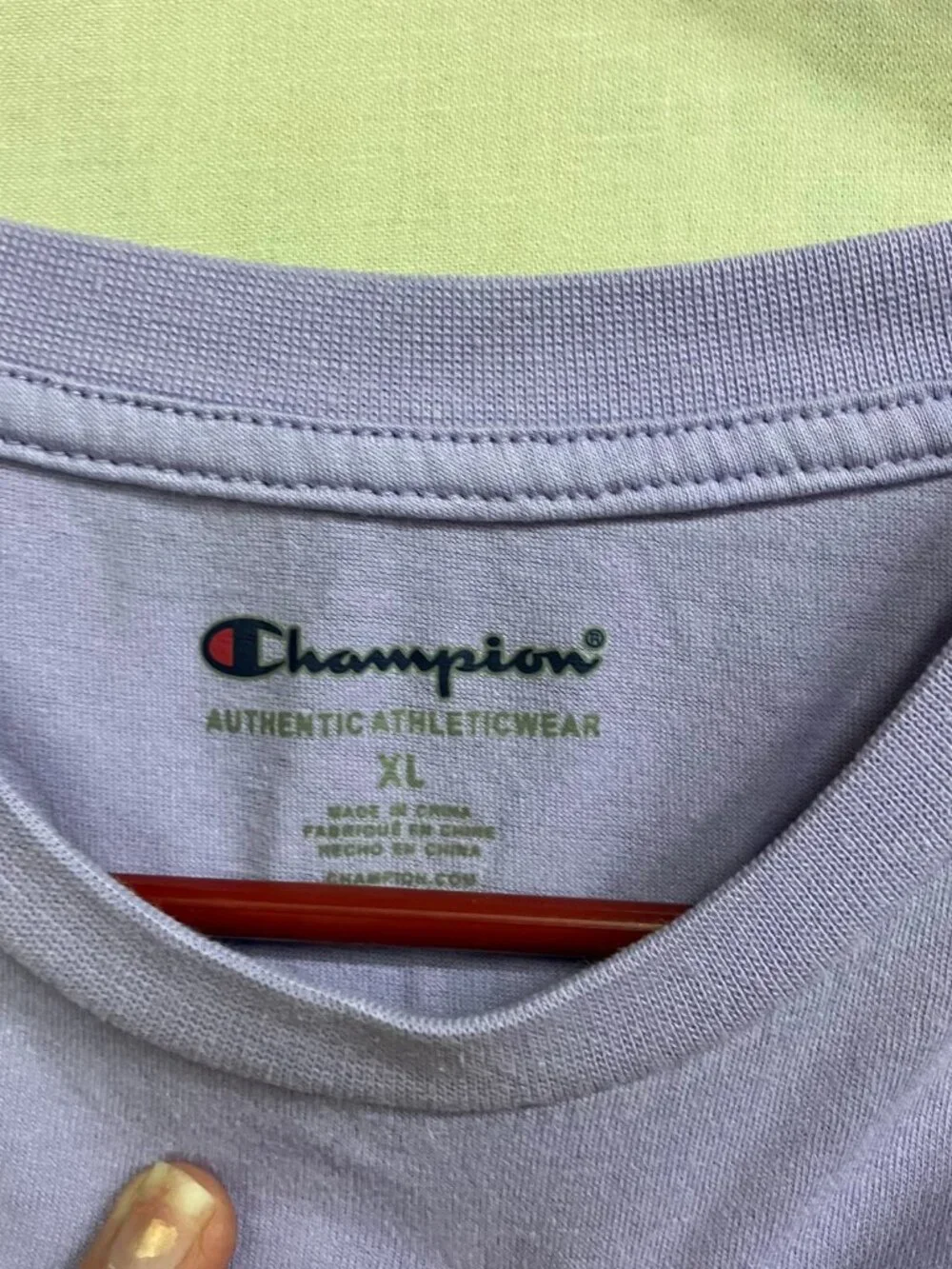 Champion Athletic T Shirt Youth Girls Size XL Purple Short Sleeves Script Logo